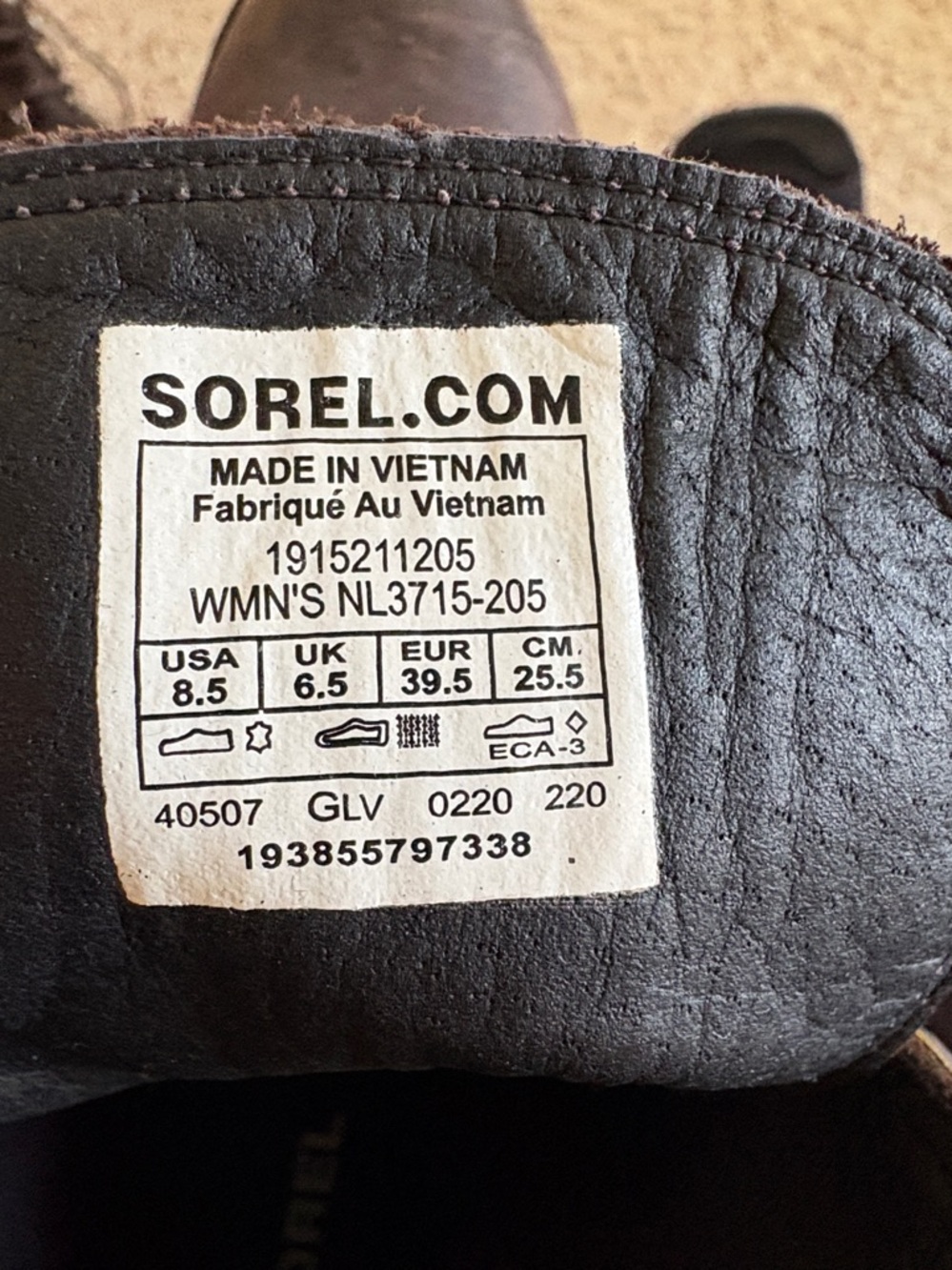 Sorel Brown Lace-Up Ankle Boots with Stacked Heel - Picture 5 of 5